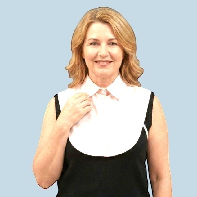Simply Collars blue and pink cotton detachable collars for women. Adds a polished look to any outfit.
