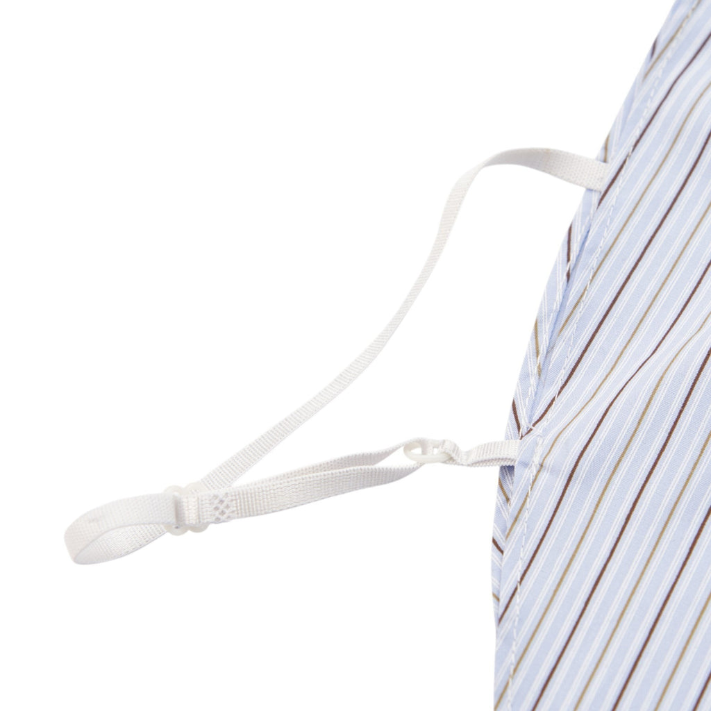 Simply Collars blue pinstripe detachable shirt collar with adjustable straps