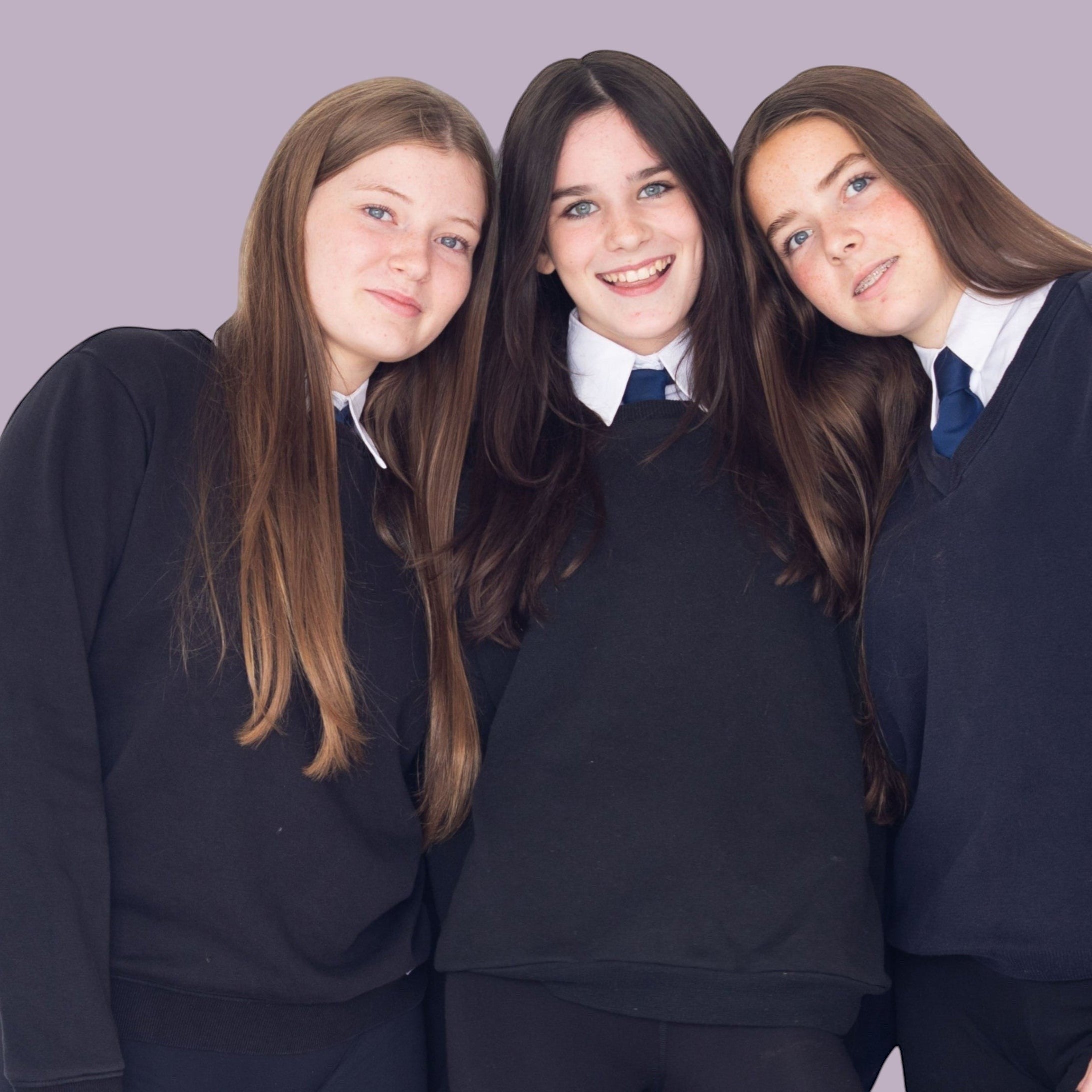 Simply Collars School Pack: 3 white detachable collars for school uniforms, adjustable ties, comfortable fabric.