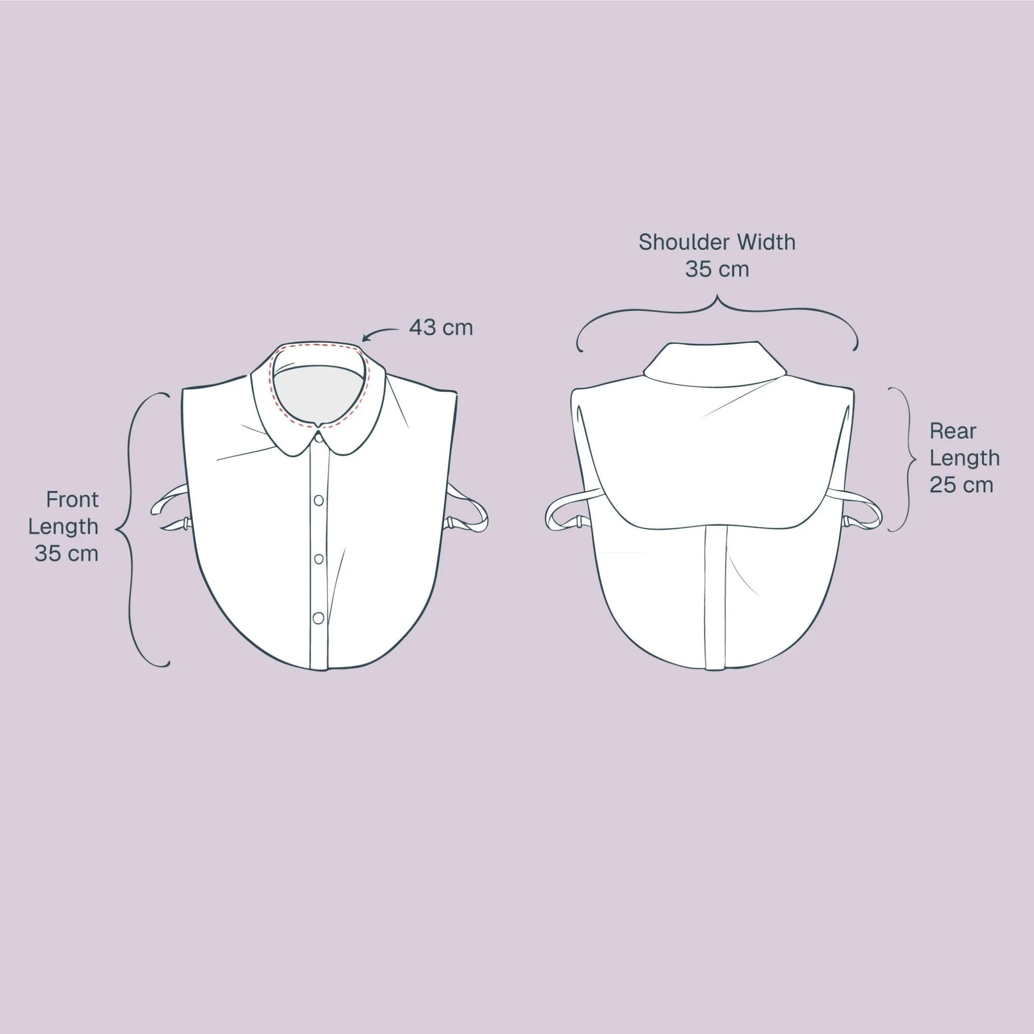 Simply Collars white detachable collar with pearl embellishments and button front. Adds polish to any outfit.